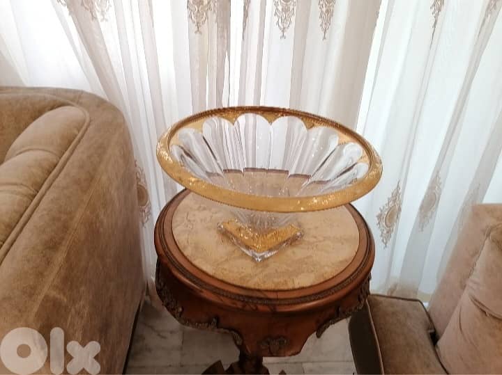 Large bohemian crystal bowl 0