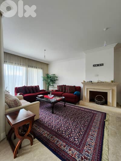 250 SQM Furnished Apartment in Baabdat + Mountain View & Terrace