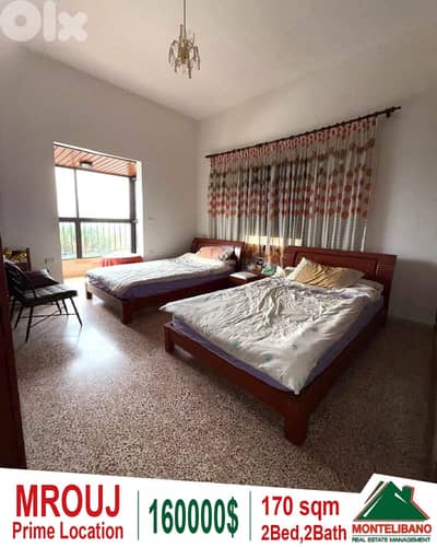 Prime Location 170 sqm Apartment For Sale in Mrouj