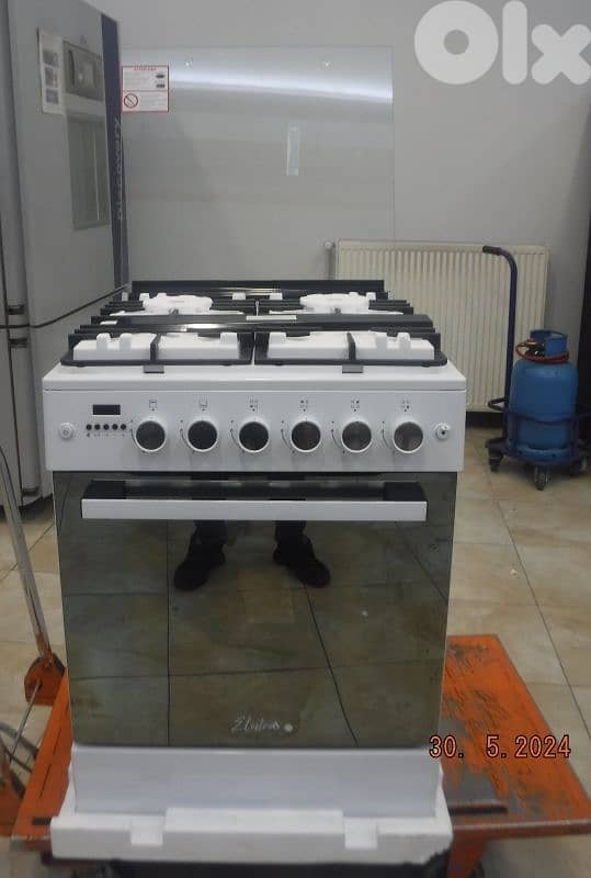 Professional Gas Cooker Electro Gas 60cm Safety+Convection 0