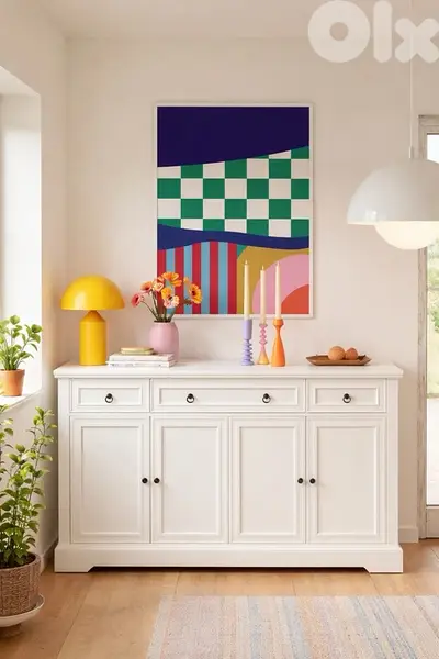Homfa Buffet Cabinet with Drawers, 53.5”W Sideboard Storage