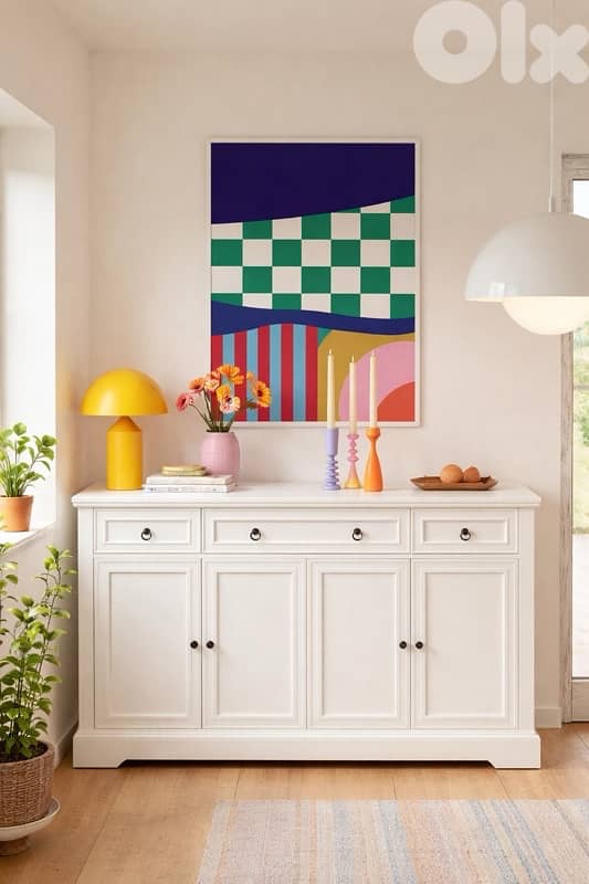 Homfa Buffet Cabinet with Drawers, 53.5”W Sideboard Storage 0