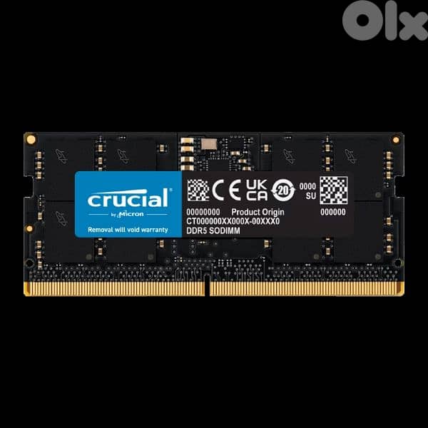 Crucial 16GB DDR5 RAM 5600 SODIMM CL46 SEALED 0