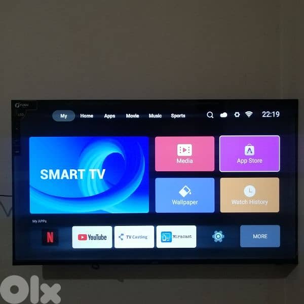 FUNAI 43" Smart TV بعدو جديد 0