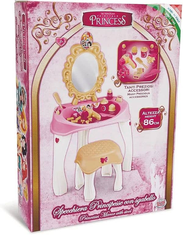 grandi giochi mirror with stool princess 0