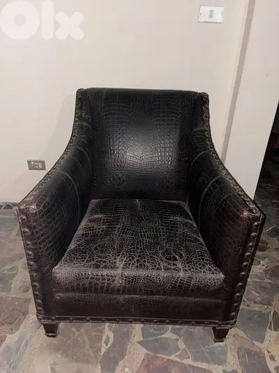 Genuine Leather Arm Chair