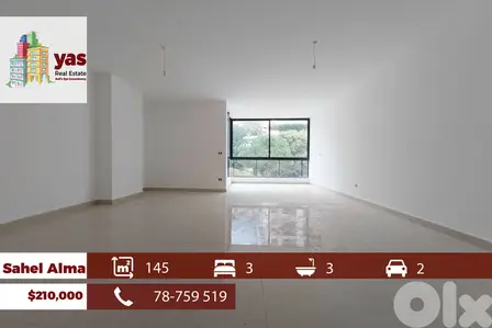 Sahel Alma 145m2 | Payment Facilities | Prime Location | YV/EH