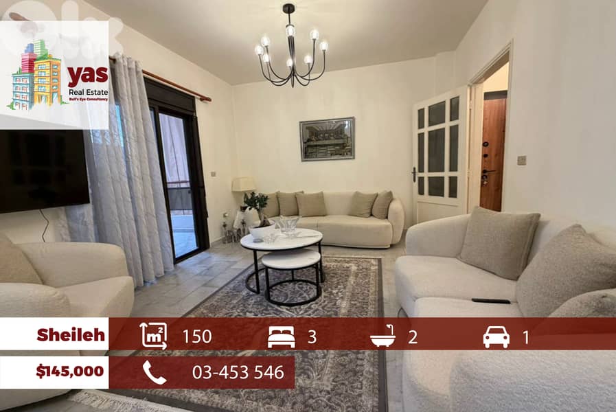 Sheileh 150m2 | Well Maintained Flat | Private Street | Furnished | EL 0