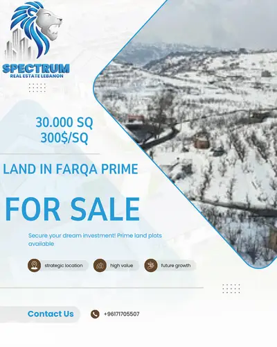 30.000Sq LAND IN FAQRA PRIME FOR SALE, ZONE 20/40, (KFLN-180)