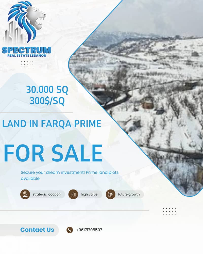 30.000Sq LAND IN FAQRA PRIME FOR SALE, ZONE 20/40, (KFLN-180) 0