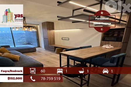 Faqra/Redrock 60m2 | 20m2 Terrace | Furnished | Panoramic View | DA/AA