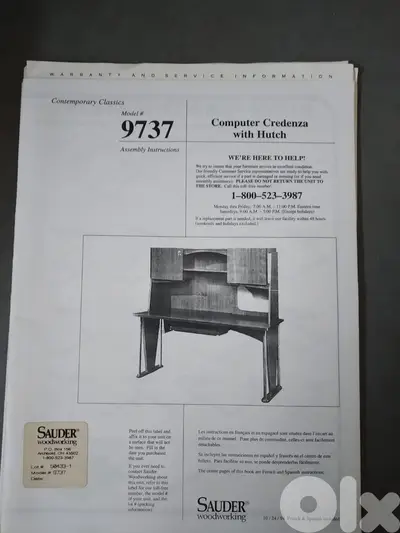 6 pieces Office desk complete
