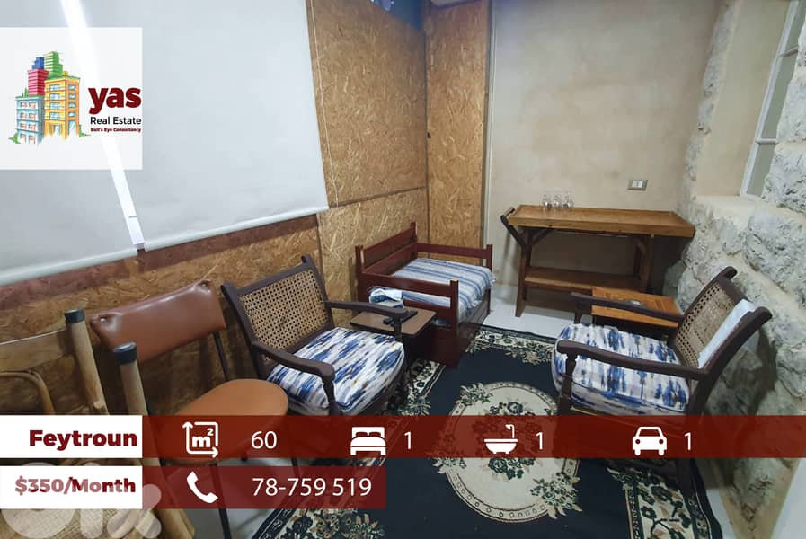 Feytroun 35m2 | Furnished Chalet | Rent | Well Maintained | KH 0