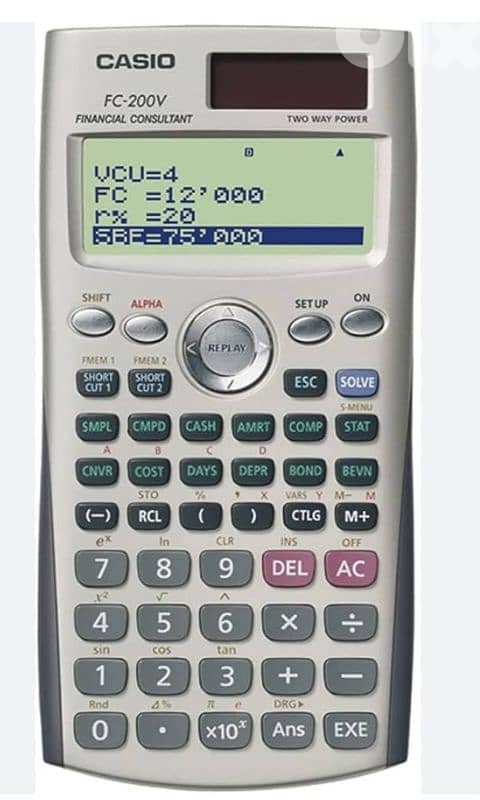Calculator casio fc-200V financial consultant 0