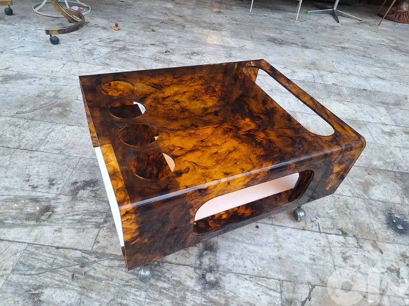 coffee table bar seventies vintage designer Italy 1