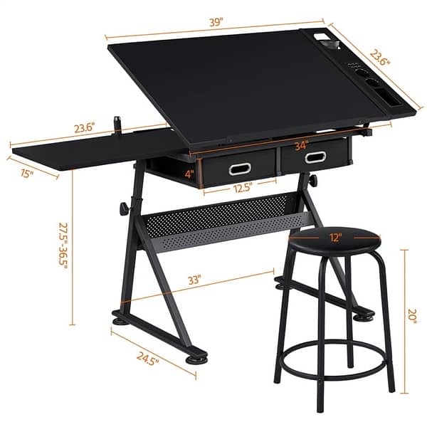 Topeakmart Artist Drawing Table 5