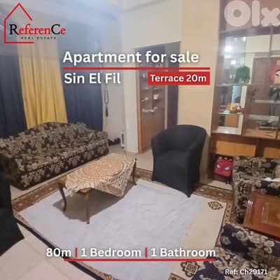 Apartment with Terrace in Sin El Fil شقة مع تراس في سن الفيل