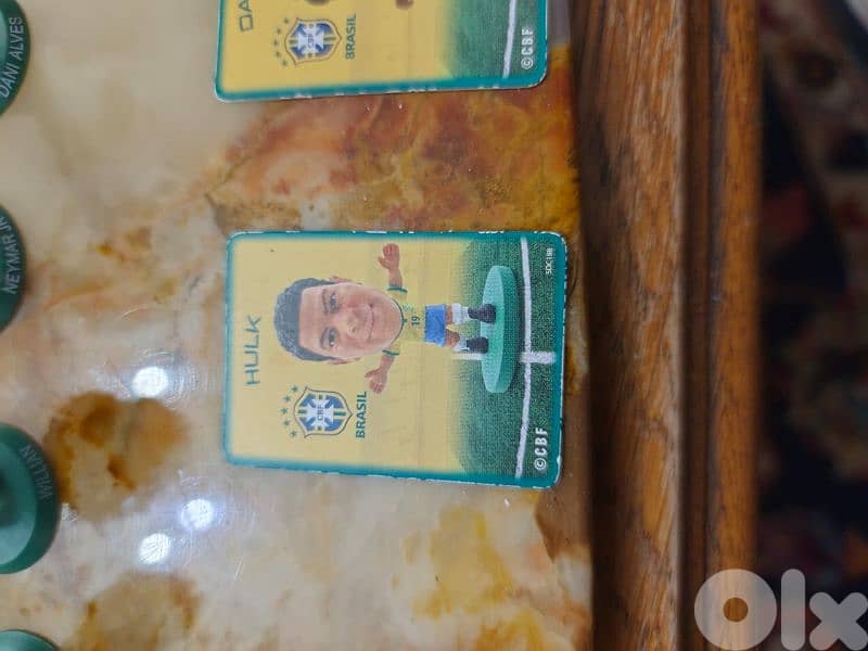 brazil football players figurine with a green base,14 faous player 4