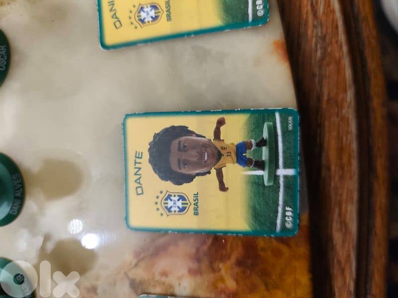brazil football players figurine with a green base,14 faous player 5