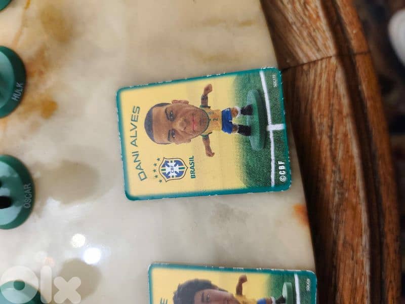 brazil football players figurine with a green base,14 faous player 6