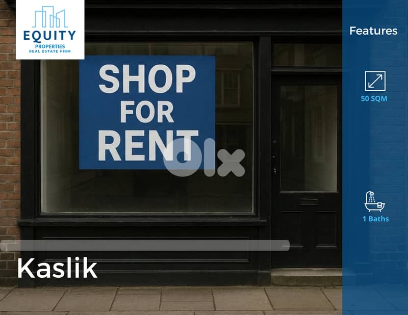 50 SQM Shop For Rent In Kaslik Prime Location #RK9658 0