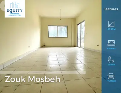 135 SQM Apartment For Sale In Zouk Mosbeh شقة للبيع #RK9725 135 SQM Apartment For Sale In Zouk Mosbeh شقة للبيع #RK9725