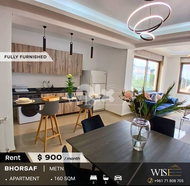Spacious 160 SQM Fully Furnished Apartment for RENT in Bhorsaf! 0