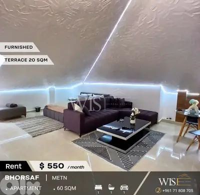 Cozy 60 SQM Furnished Roof Apartment for RENT in Bhorsaf!