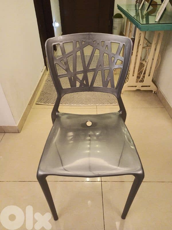 unbreakable Canari chair, dark grey, qty 4 0