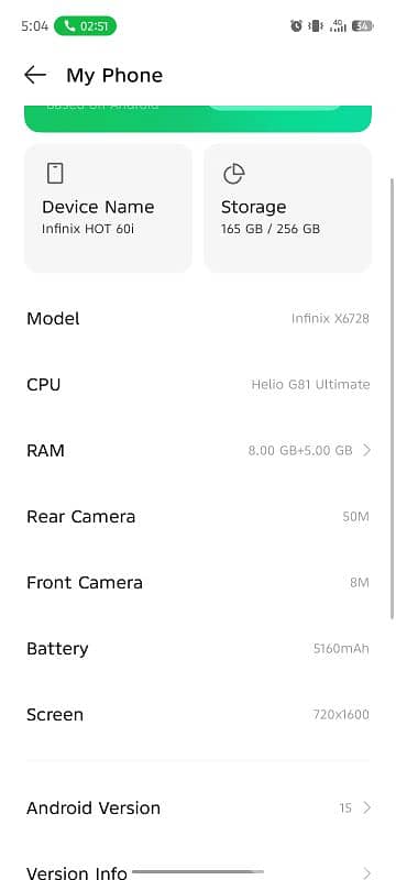 Infinix hot 60 I 0