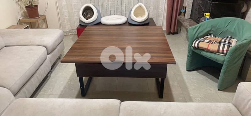 VOWNER Coffee Table Height Adjustable 4