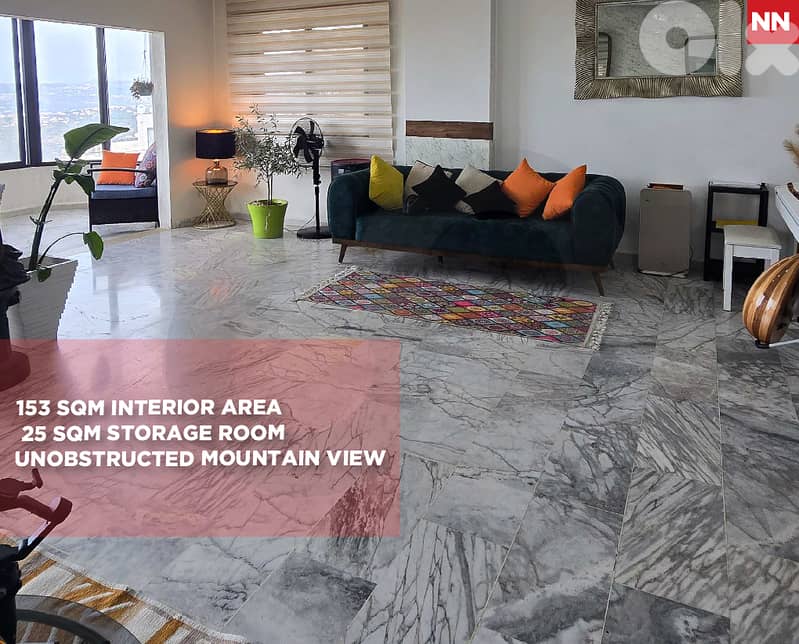 Closed Balconies, Unobstructed Mountain View Aley /عاليه REF#NN132263 0