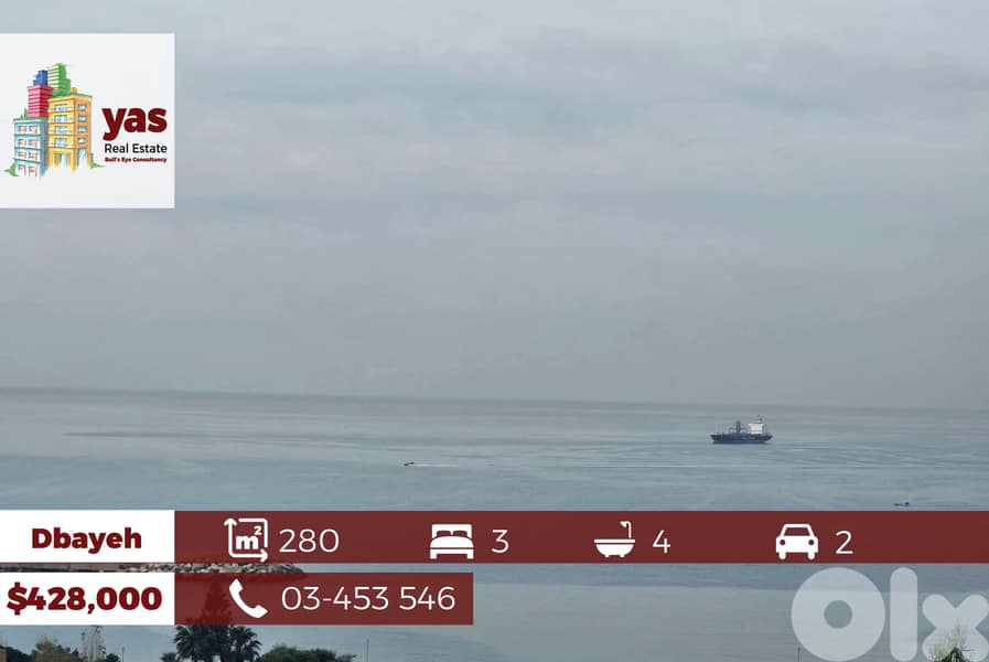 Dbayeh 280m2 | 20m2 Terrace | Brand New | Full Sea View | OH 0