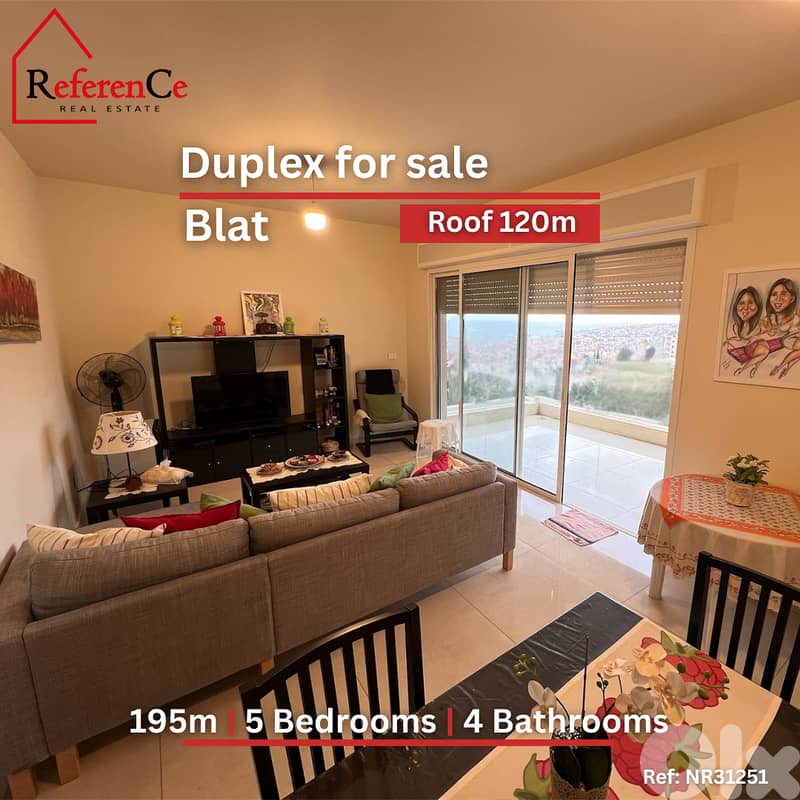 Amazing Duplex in Blat for sale دوبلكس للبيع في بلاط 0
