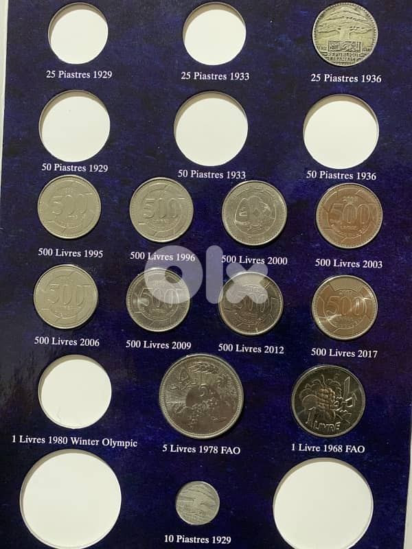 Lebanese coins Collection 1924-2018 1