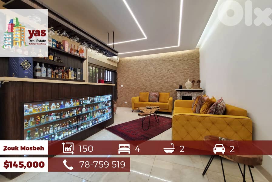 Zouk Mosbeh 150m2 | 60m2 Terrace | Brand New | Mint Condtiion | EL | 0