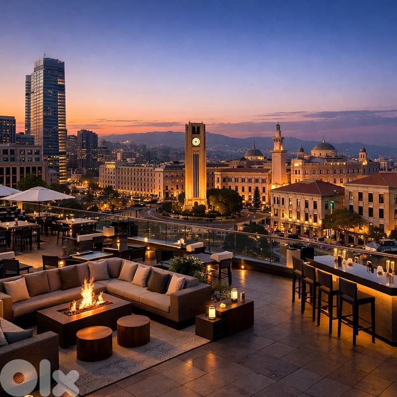 AH-HKL-503 Iconic Rooftop Bar for Rent in Beirut Downtown – Saifi 0