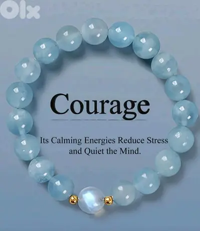 Natural Aquamarine Gem Stone Bracelet Elegant gift