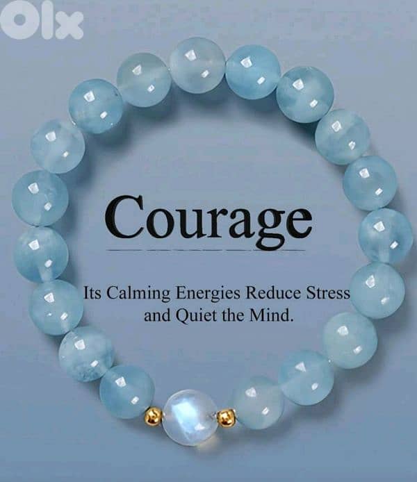 Natural Aquamarine Gem Stone Bracelet Elegant gift 0