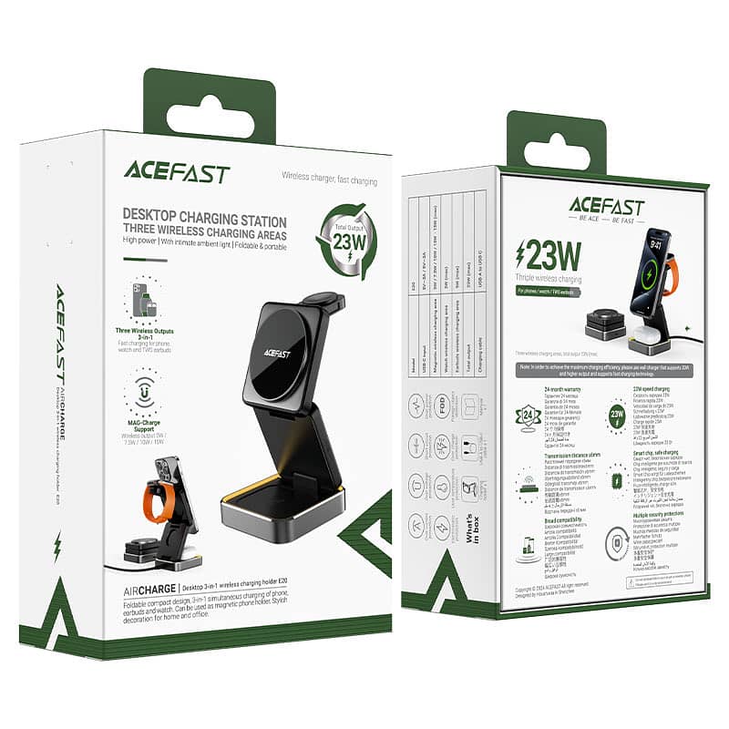 ACEFAST E20 Fast Wireless Charger Desktop Holder 6