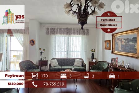 Reyfoun 170m2 | Furnished Apartment | Private Street | Classic | DA