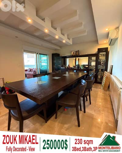 230 sqm Apartment For Sale in Zouk Mikael زوق مكايل