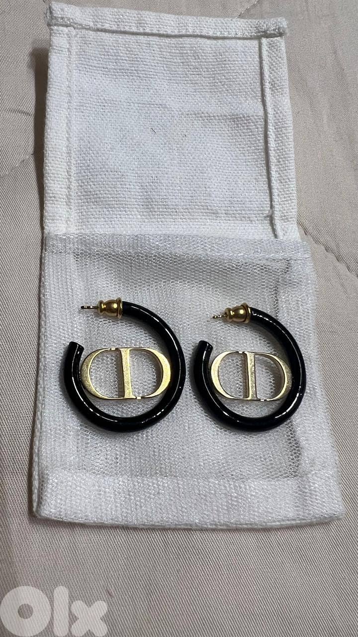 earrings DIOR original black and gold 0