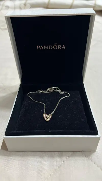 necklace PANDORA heart rose gold