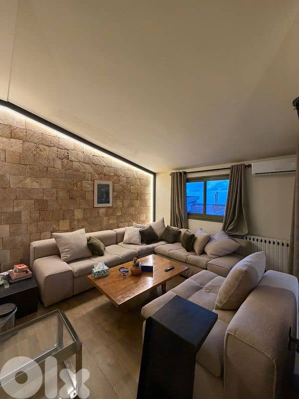 3-Bedroom Chalet in Ouyoun El Simen | Snow Views & Fireplace 0