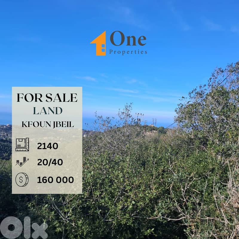 LAND FOR SALE IN KFOUN JBEIL 0