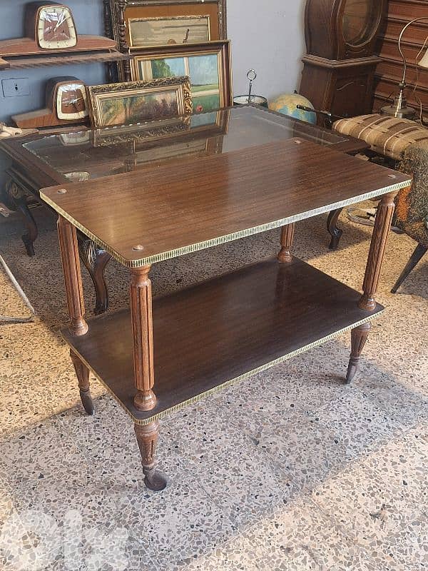 antique wooden trolley 0