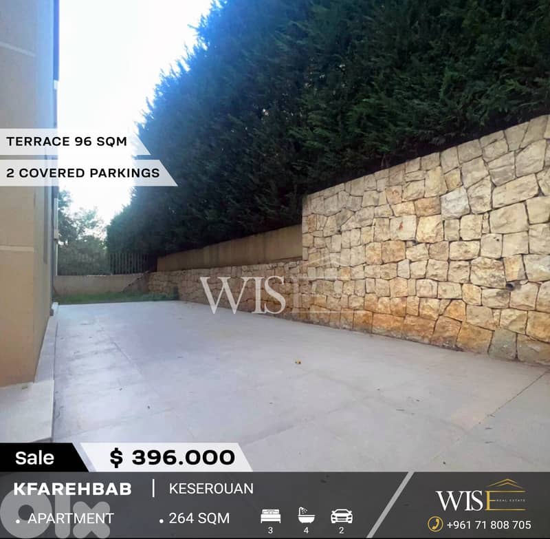 Spacious 264 SQM Apartment for SALE in Kfarhbab! 0