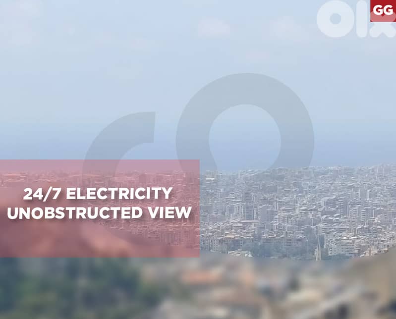 Unobstructed view ,24/7 electricity, Baabda Town/بعبدا  REF#GG132365 0