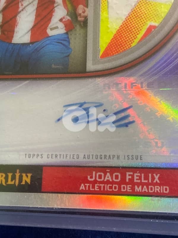 topps joao felix 21/22 signature match ball card merlin chrome 3